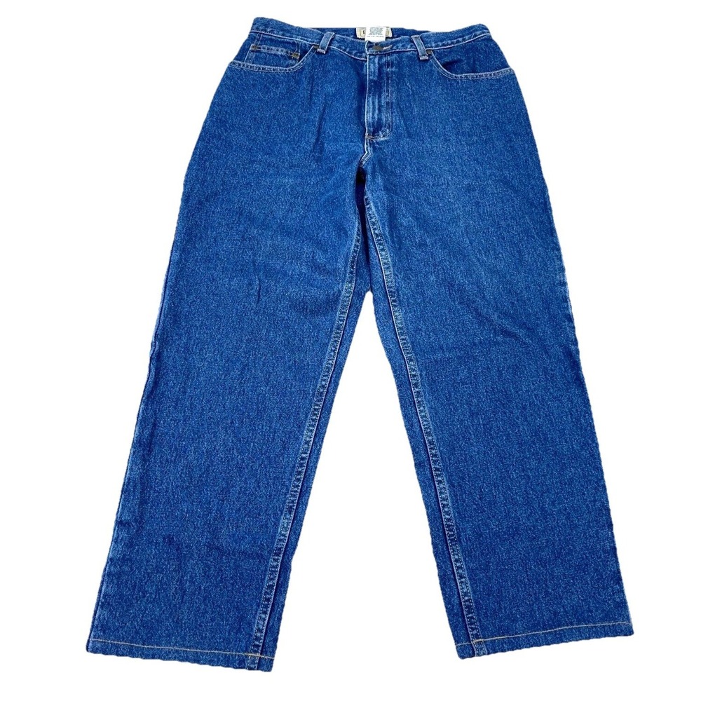Vintage LL Bean Jeans Women 12 Straight Leg‎ Relaxed Fit Baggy VTG Dark Wash Y2K